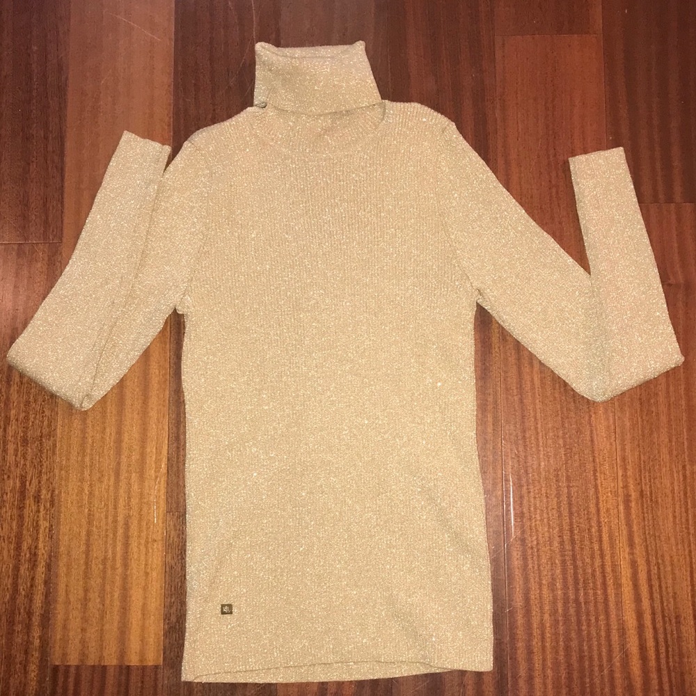 Women’s Gold Ralph Lauren Long Sleeve Top